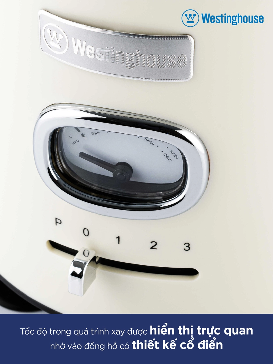 Máy Xay Sinh Tố Retro Để bàn Westinghouse 1.5L 600W WKBE221 Hàng Chính Hãng, Bảo Hành 12 Tháng