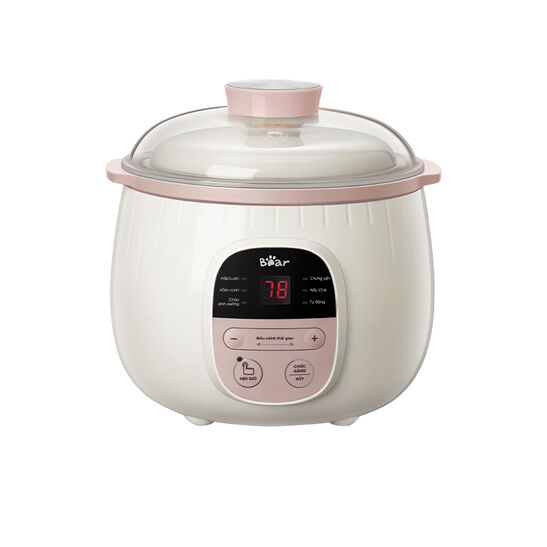 Nồi nấu cháo chậm Bear 0.8L SUBE001 phiên bản quốc tế, Hàng chính hãng, Bảo hành 18 tháng
